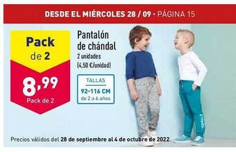 ALDI Pantalón de chándal oferta