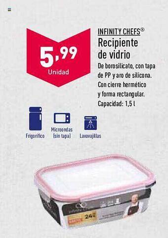 ALDI Infinity chefs recipiente de vidrio oferta
