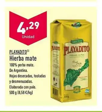 ALDI Playadito hierba mate oferta