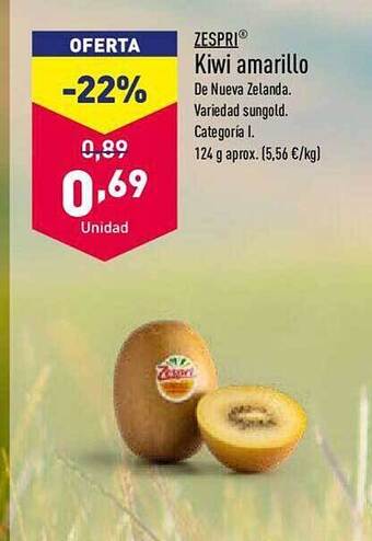 ALDI Zespri kiwi amarillo oferta
