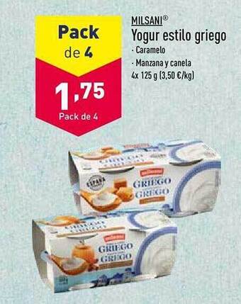 ALDI Milsani yogur estilo griego oferta
