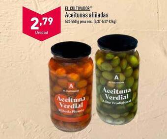 ALDI El cultivador aceitunas aliñadas oferta