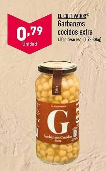 ALDI El cultivador garbanzos cocidos extra oferta