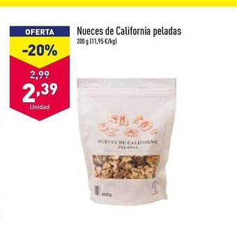 ALDI Nueces de california peladas oferta
