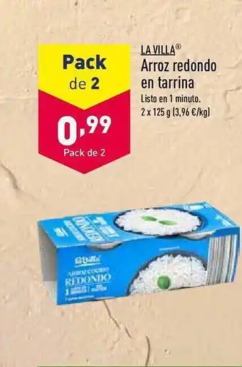 ALDI La villa arroz redondo en tarrina oferta