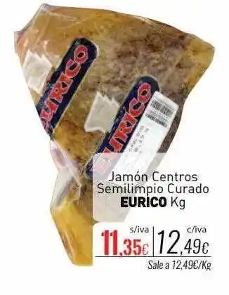 Cuevas Cash Jamón centros semilimpio curado eurico kg oferta