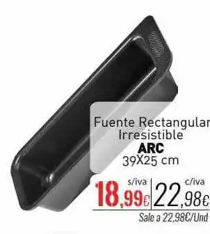 Cuevas Cash Fuente rectangular irresistible arc oferta