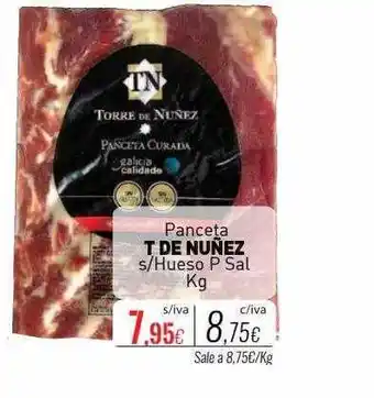 Cuevas Cash Panceta t de nuñez s hueso p sal kg oferta