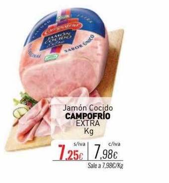 Cuevas Cash Jamón cocido campofrio extra kg oferta