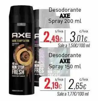 Cuevas Cash Desodorante axe spray 200ml desodorante axe spray 150ml oferta