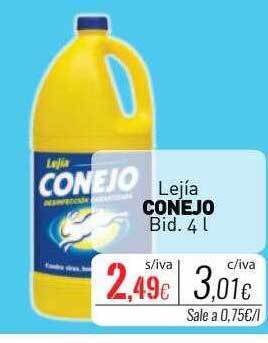 Cuevas Cash Lejía conejo oferta
