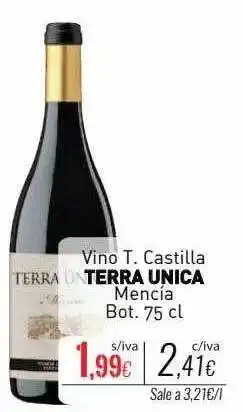 Cuevas Cash Vino t. castilla terra unica mencia oferta