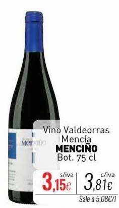 Cuevas Cash Vino valdeorras mencia menciño oferta