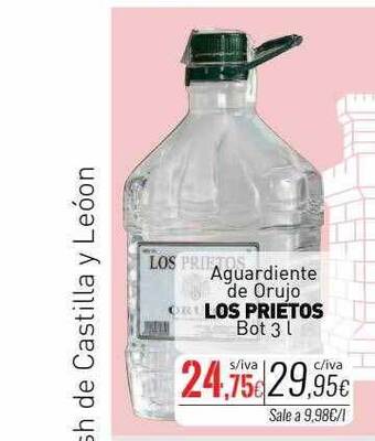 Cuevas Cash Aguardiente de orujo los prietos oferta