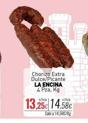 Cuevas Cash Chorizo extra dulce picante la encina oferta