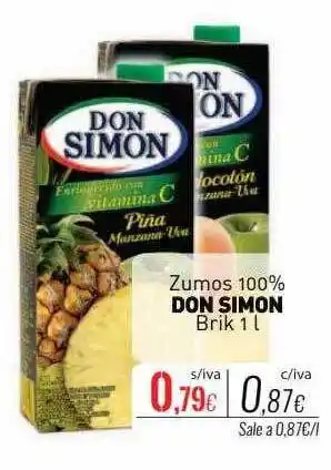 Cuevas Cash Zumos 100% don simon oferta