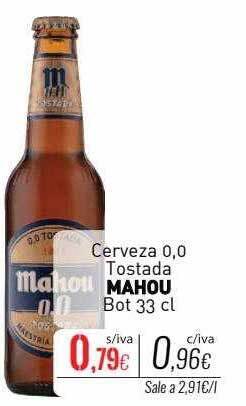 Cuevas Cash Cerveza 0.0 tostada mahou oferta