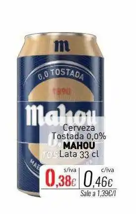 Cuevas Cash Cerveza tostada 0.0% mahou oferta