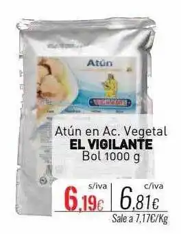 Cuevas Cash Atún en ac vegetal el vigilante oferta