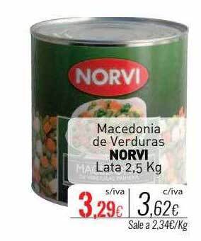 Cuevas Cash Macedonia de verduras norvi oferta