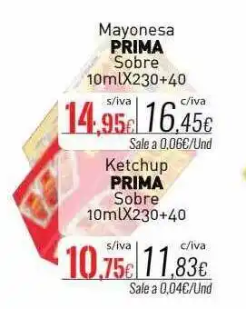 Cuevas Cash Mayonesa prima ketchup prima oferta