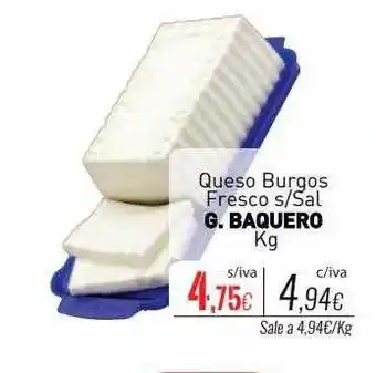 Cuevas Cash Queso burgos fresco s sal g baquero oferta