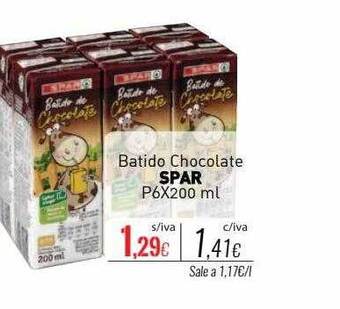 Cuevas Cash Batido chocolate spar oferta