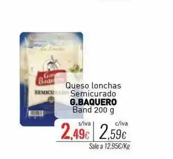 Cuevas Cash Queso lonchas semicurado g baquero oferta