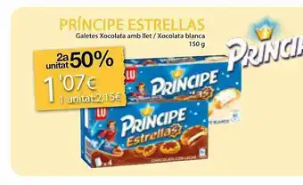 Plusfresc 2a unitat 50% príncipe estrellas galetes xocolata amb llet xocolata blanca oferta