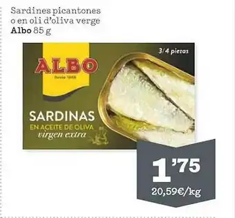 Sorli Sardines picantones o en oli d'oliva verge albo oferta