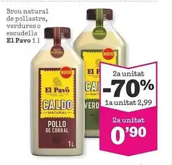 Sorli 2a unitat -70% brou natural de pollastre verdures o escudella el pavo oferta