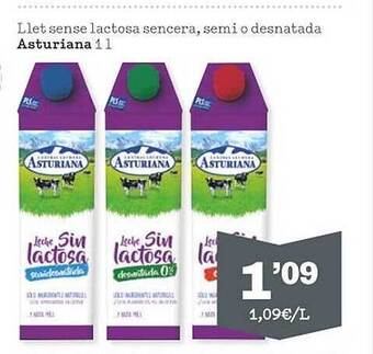 Sorli Llet sense lactosa sencera semi o desnatada asturiana oferta
