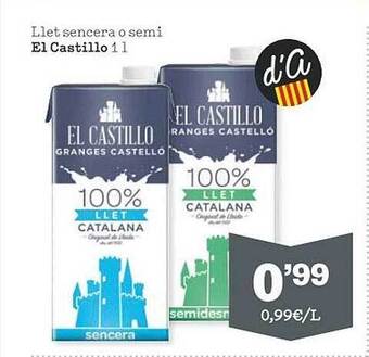 Sorli Llet sencera o semi el castillo oferta