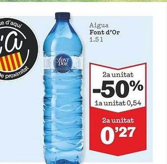 Sorli 2a unitat -50% aigua font d'or oferta
