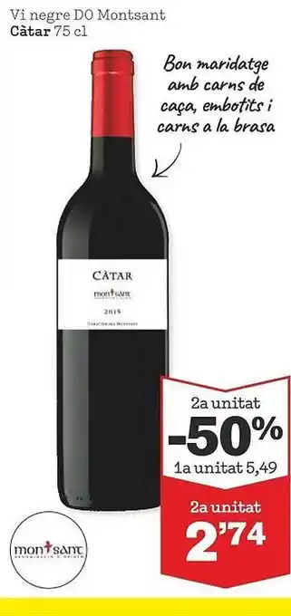 Sorli 2a unitat -50% vi negre do montsant càtar oferta