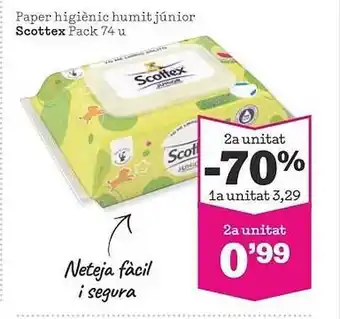 Sorli 2a unitat -70% paper higiènic humit júnior scottex oferta