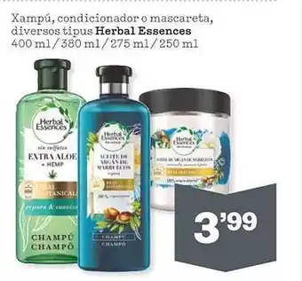 Sorli Xampú, condicionador o mascareta, diversos tipus herbal essences oferta