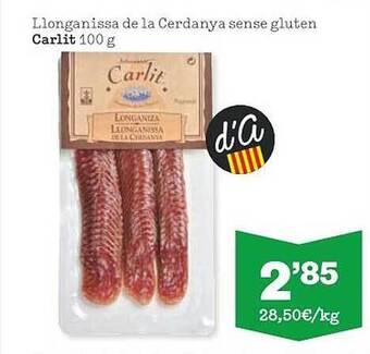 Sorli Llonganissa de la cerdanya sense gluten carlit oferta