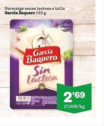 Sorli Formatge sense lactosa a talls garcía baquero oferta