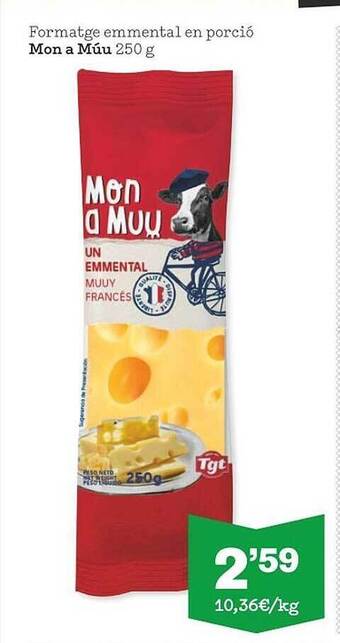 Sorli Formatge emmental en porció mon a múu oferta