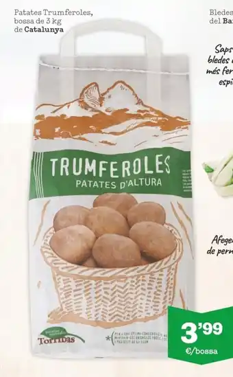 Sorli Patates trumferoles, bossa de 3kg de catalunya oferta