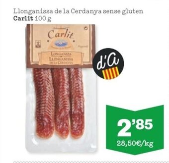 Sorli Llonganissa de la cerdanya sense gluten CARLIT oferta