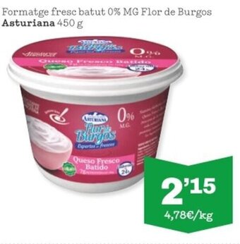 Sorli Formatge fresc batut 0% MG flor de burgos ASTURIANA oferta
