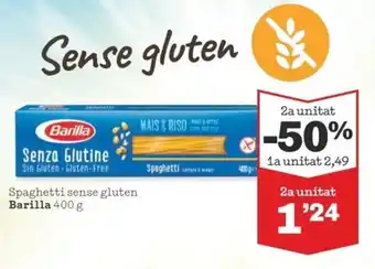 Sorli Spaghetti sense gluten BARILLA 400 g oferta