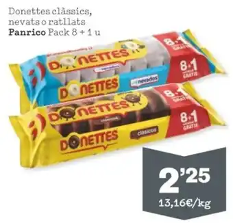 Sorli Donettes clàssics, nevats o ratllats panrico pack 8+1 u oferta