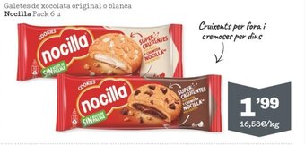 Sorli Galetes de xocolata original o blanca NOCILLA pack 6 u oferta