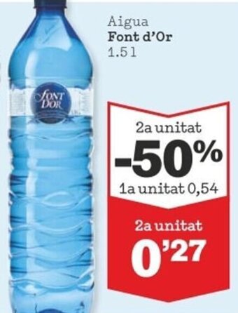 Sorli Aigua FONT D'OR 1.5 l oferta