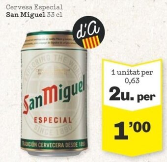 Sorli Cervesa especial SAN MIGUEL 33 cl oferta