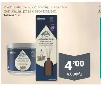 Sorli Ambientador Aromateràpia Varetes Zen Calm Pure o Espelma Zen Glade 1 oferta