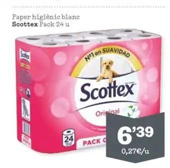 Sorli Paper Higienic Blanc Scottex Pack 24u oferta